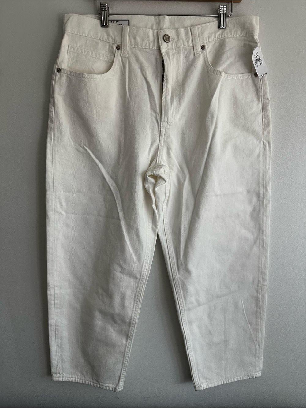 NWT GAP Barrel White High-Rise Jeans Size 31 / 12sc